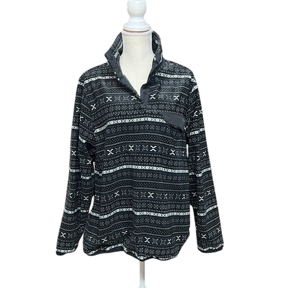 Jachs‎ Black and White Patterned Pullover